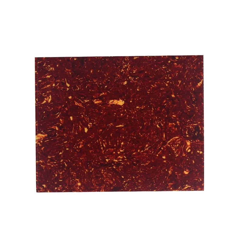 FLEOR 20x17cm Acoustic Pickguard Blank Material Self Adhesive Guitar Pick Guard Scratch Plate Sheet, Red Tortoise - Image 1